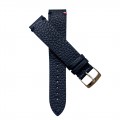 Leather strap in navy blue by Avel and Men, Douarnenez model.