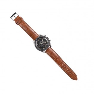 Bracelet de montre en cuir d'alligator navy