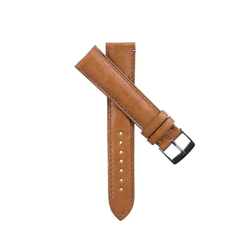 Ostrich skin watchstrap Camel