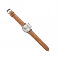 Bracelet de montre en cuir d'autruche camel