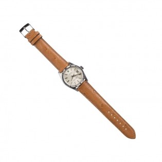 Bracelet de montre en cuir d'autruche camel