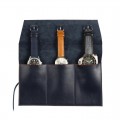Leather travel watch roll
