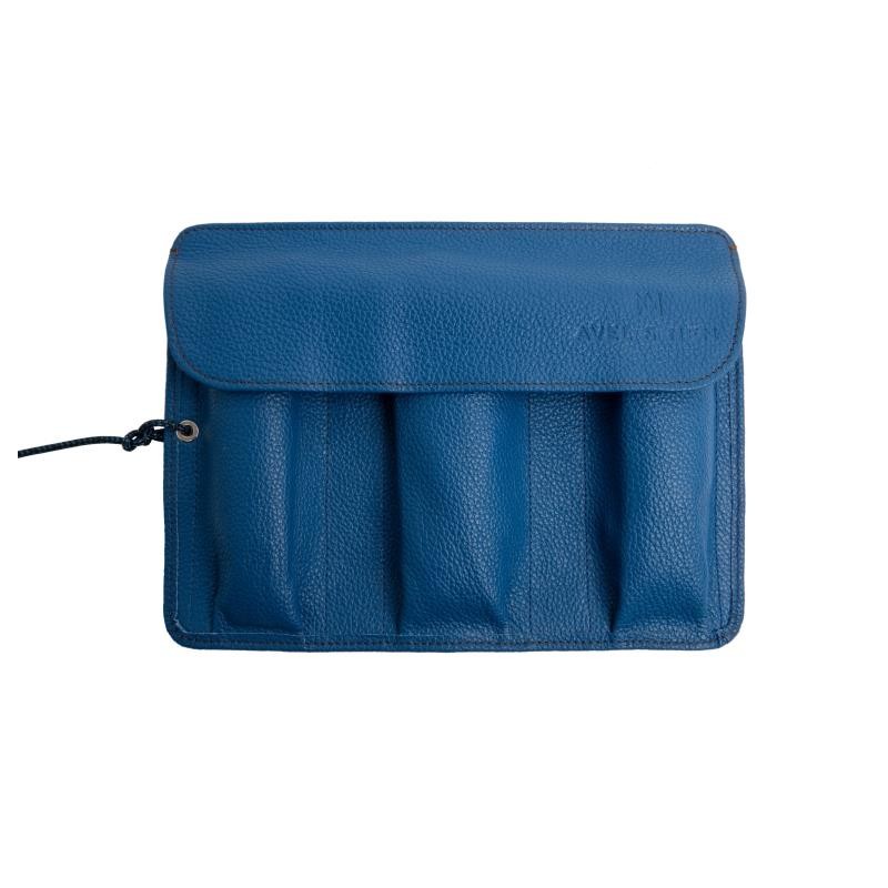 Leather watchroll blue shade Leather watchroll blue shade