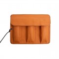 Marmotte en cuir pour 3 montres, coloris orange