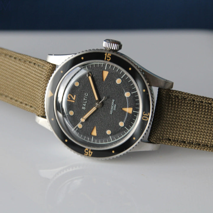  -    -  Bracelet de montre toile LARMOR PLAGE vintage green -  Avel & Men