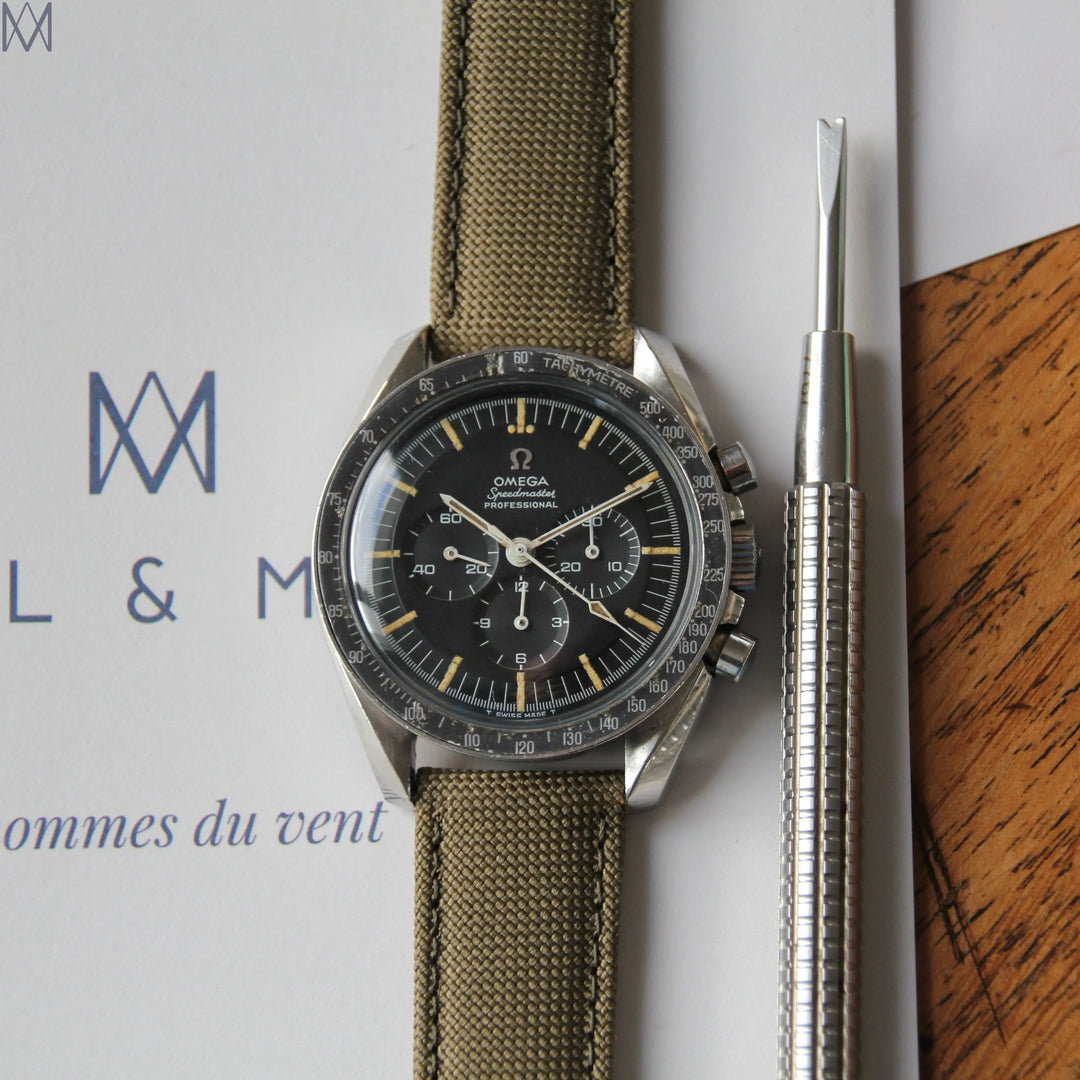  -    -  Bracelet de montre toile LARMOR PLAGE vintage green -  Avel & Men