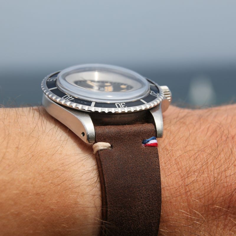  -    -  Bracelet de montre cuir BREST marron -  Avel & Men