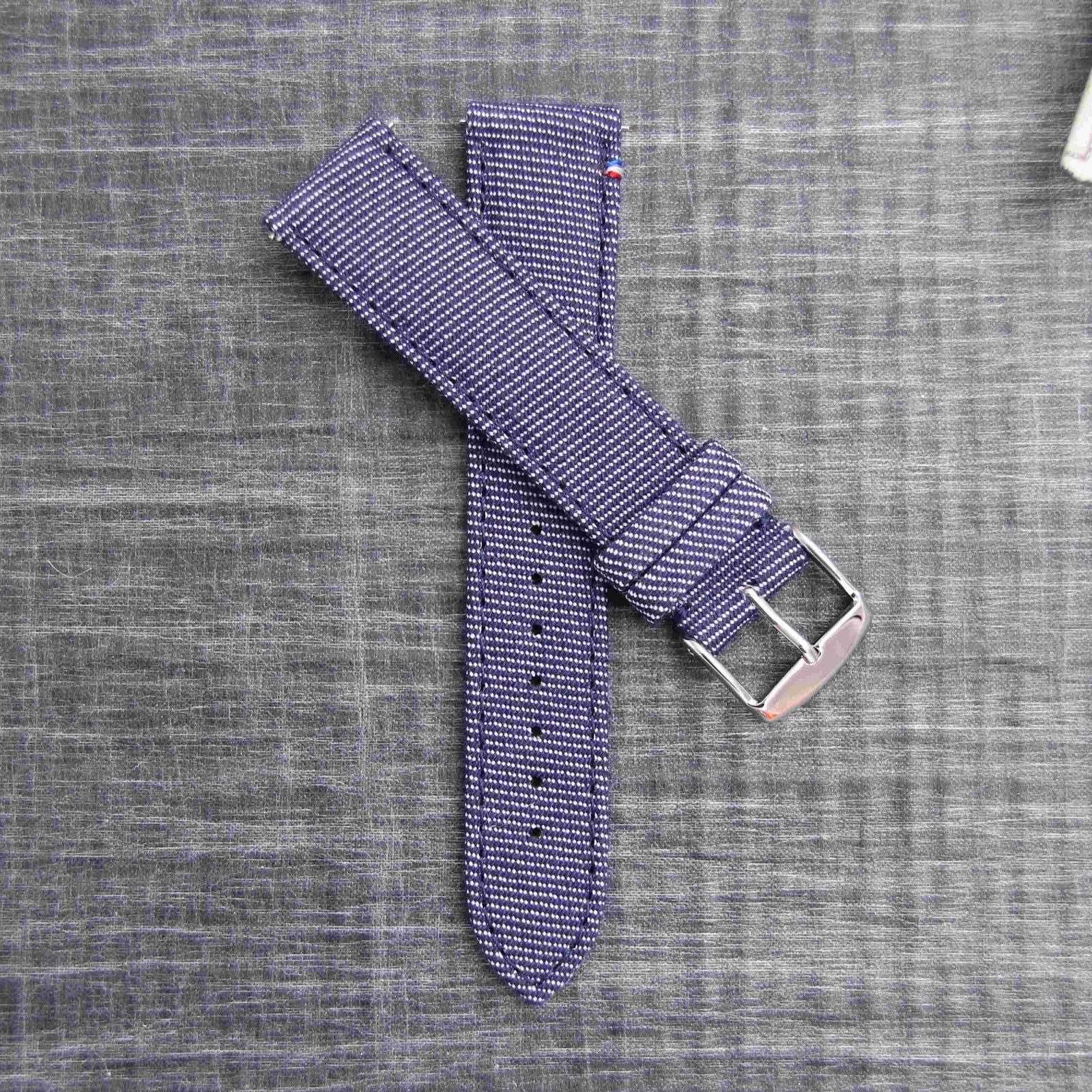  -    -  Bracelet de montre toile PORT LOUIS  jean -  Avel & Men