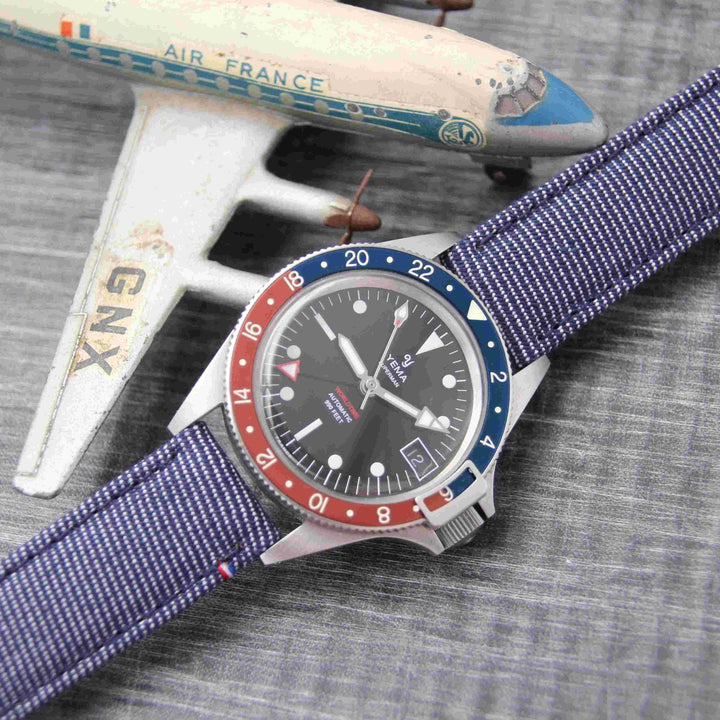  -    -  Bracelet de montre toile PORT LOUIS  jean -  Avel & Men