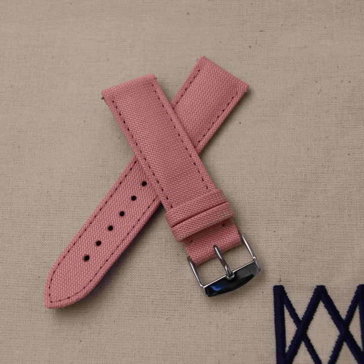  -    -  Bracelet de montre toile LARMOR PLAGE soft pink -  Avel & Men