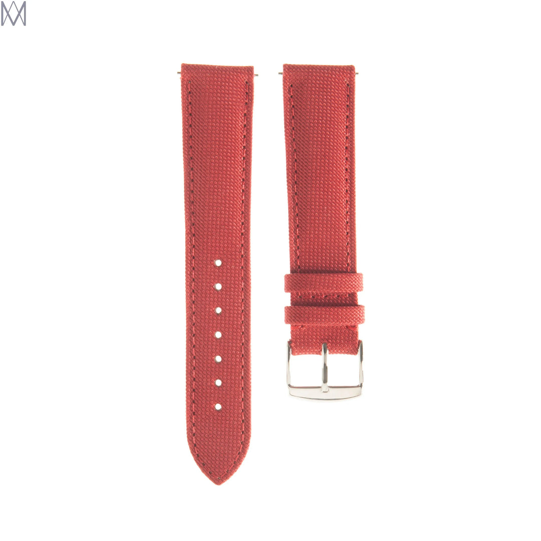  -    -  Bracelet de montre toile PORT LOUIS bordeaux -  Avel & Men