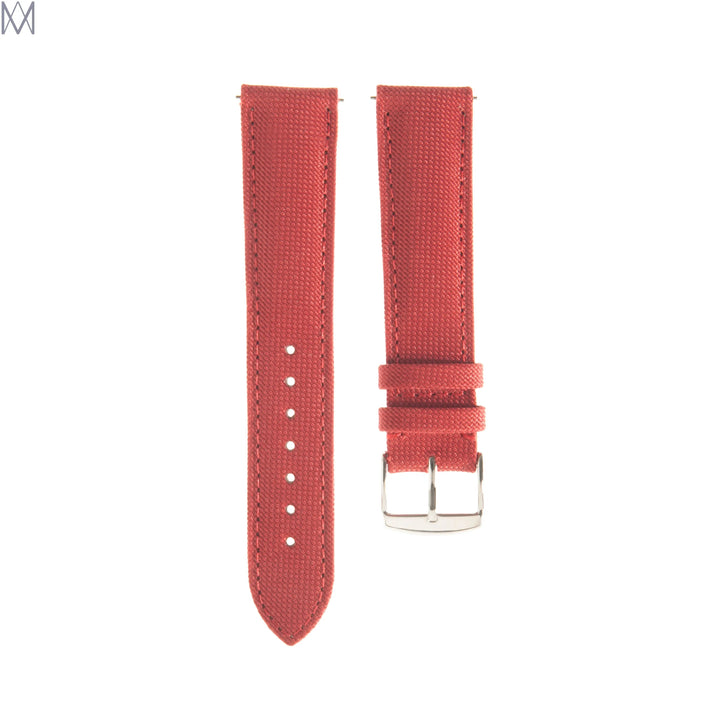  -    -  Bracelet de montre toile PORT LOUIS bordeaux -  Avel & Men