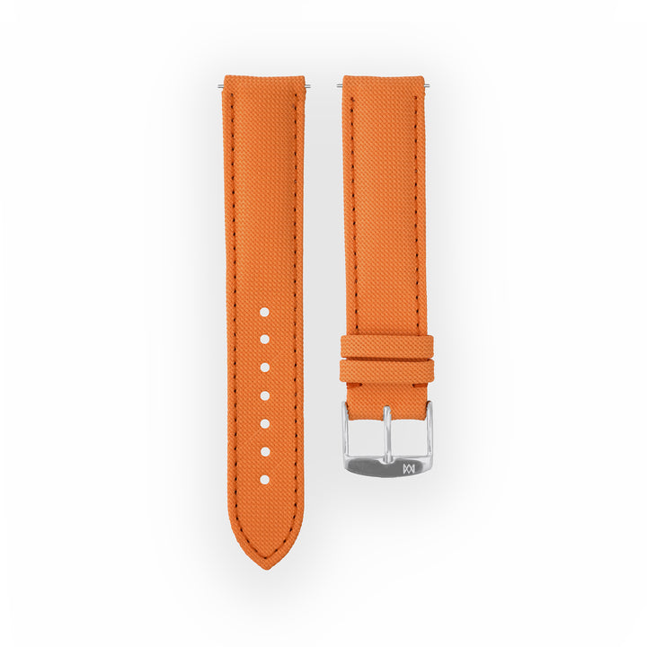 Bracelet de montre toile Port Louis Orangeade 19mm sans drapeau, vue de face