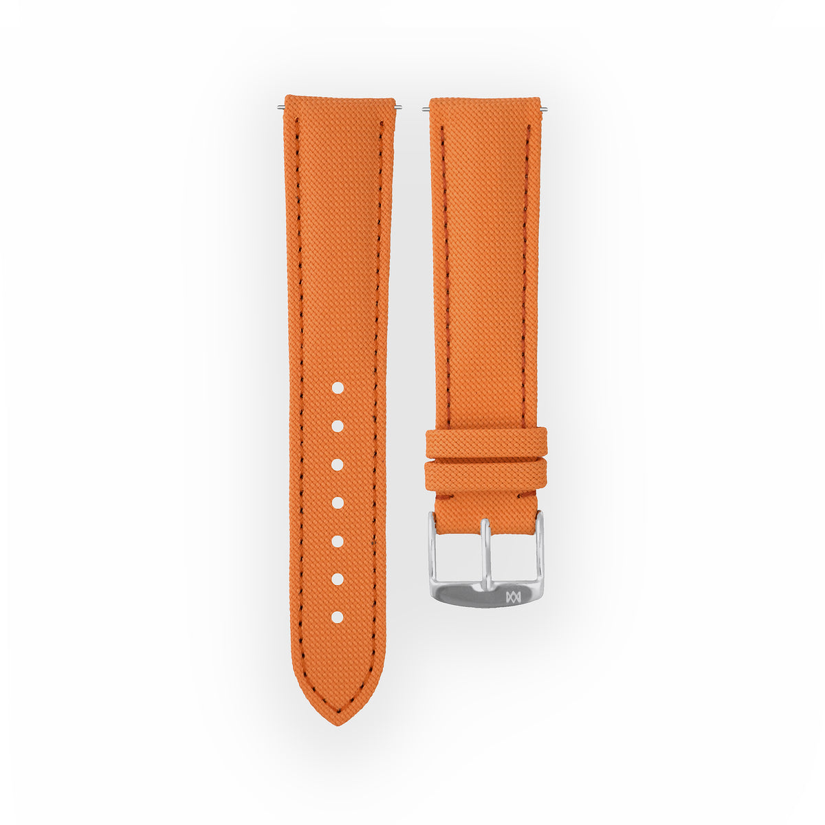 Bracelet de montre toile Port Louis Orangeade 20mm sans drapeau, vue de face