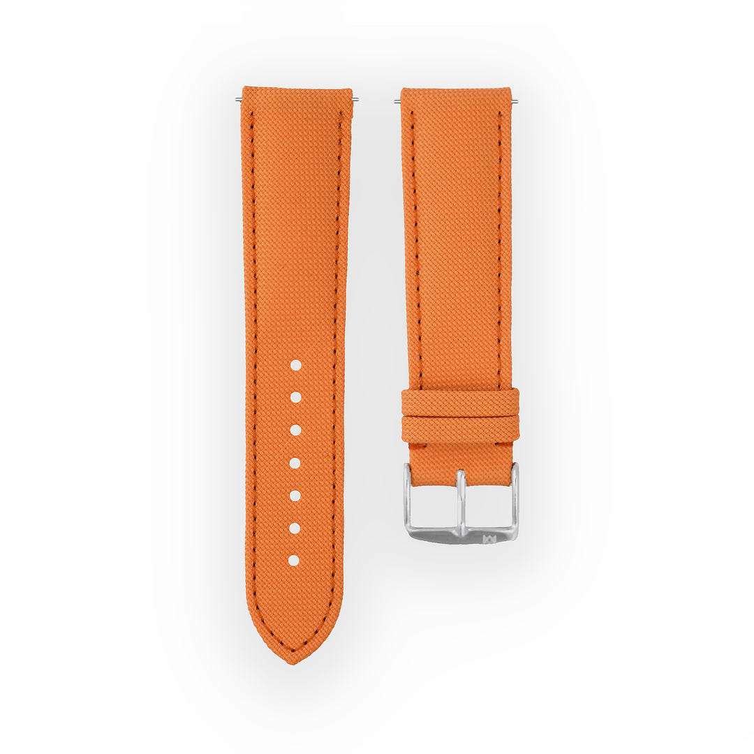 Bracelet de montre toile Port Louis Orangeade 22mm sans drapeau, vue de face