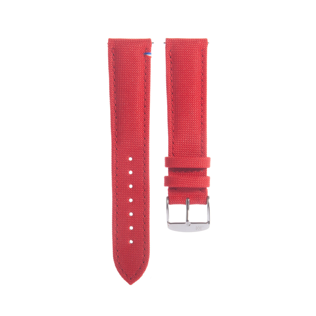Bracelet de montre toile PORT LOUIS rouge -  Avel & Men