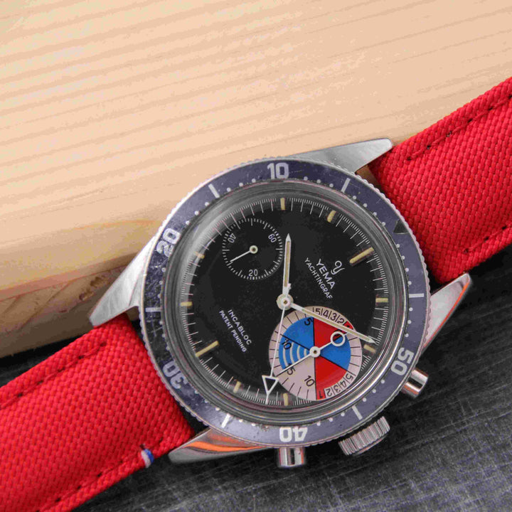 Bracelet de montre toile PORT LOUIS rouge -  Avel & Men