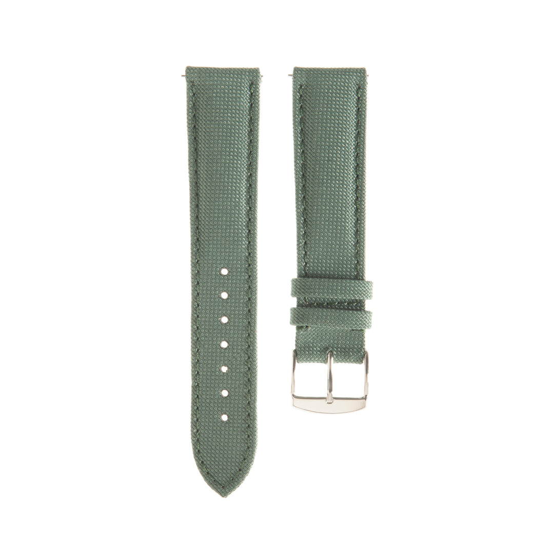  -    -  Bracelet de montre toile PORT LOUIS vert tempête -  Avel & Men