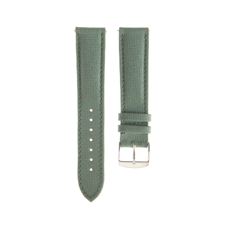  -    -  Bracelet de montre toile PORT LOUIS vert tempête -  Avel & Men