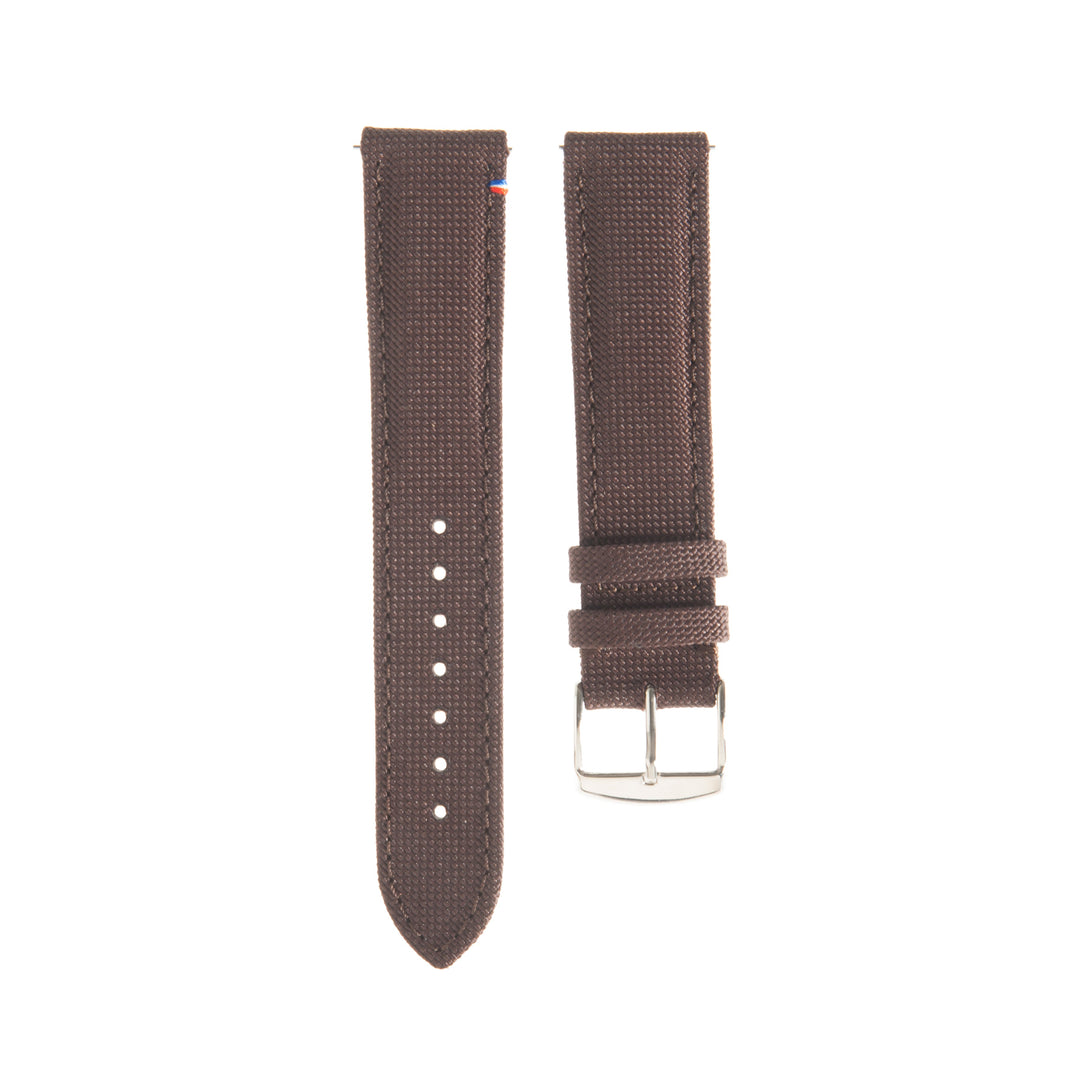  -    -  Bracelet de montre toile PORT LOUIS marron -  Avel & Men