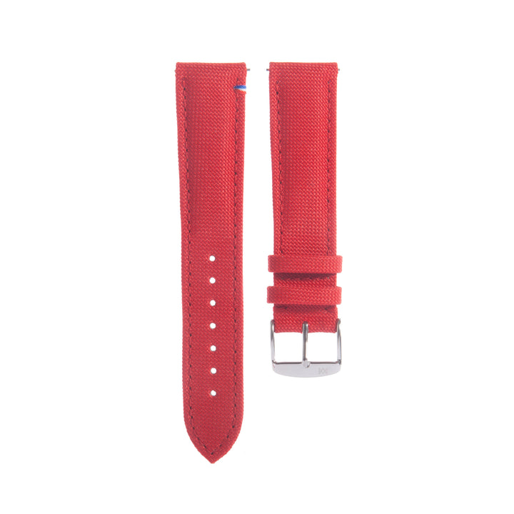  -    -  Bracelet de montre toile PORT LOUIS rouge -  Avel & Men