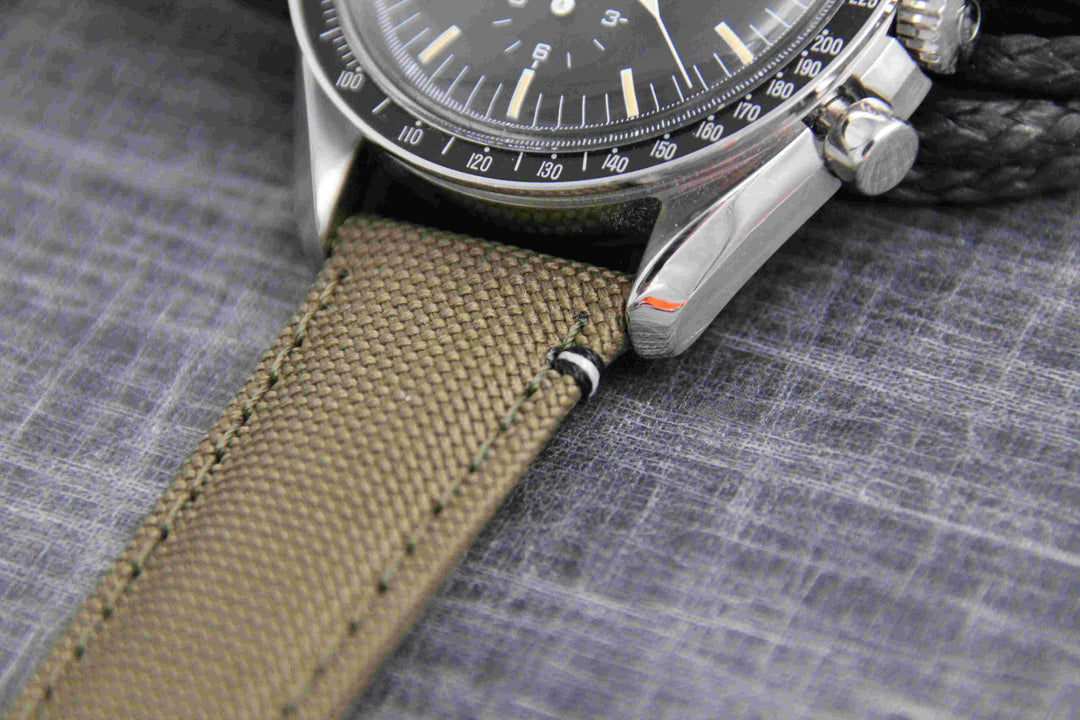 Watchstrap PORT LOUIS vintage green - bespoke edition "Horlogerie Francophone"