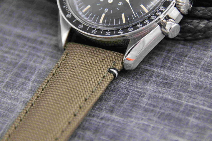 Watchstrap PORT LOUIS vintage green - bespoke edition "Horlogerie Francophone"