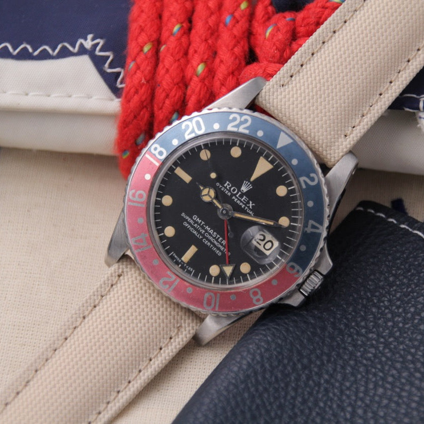 beige or white strap for Rolex GMT master 1675