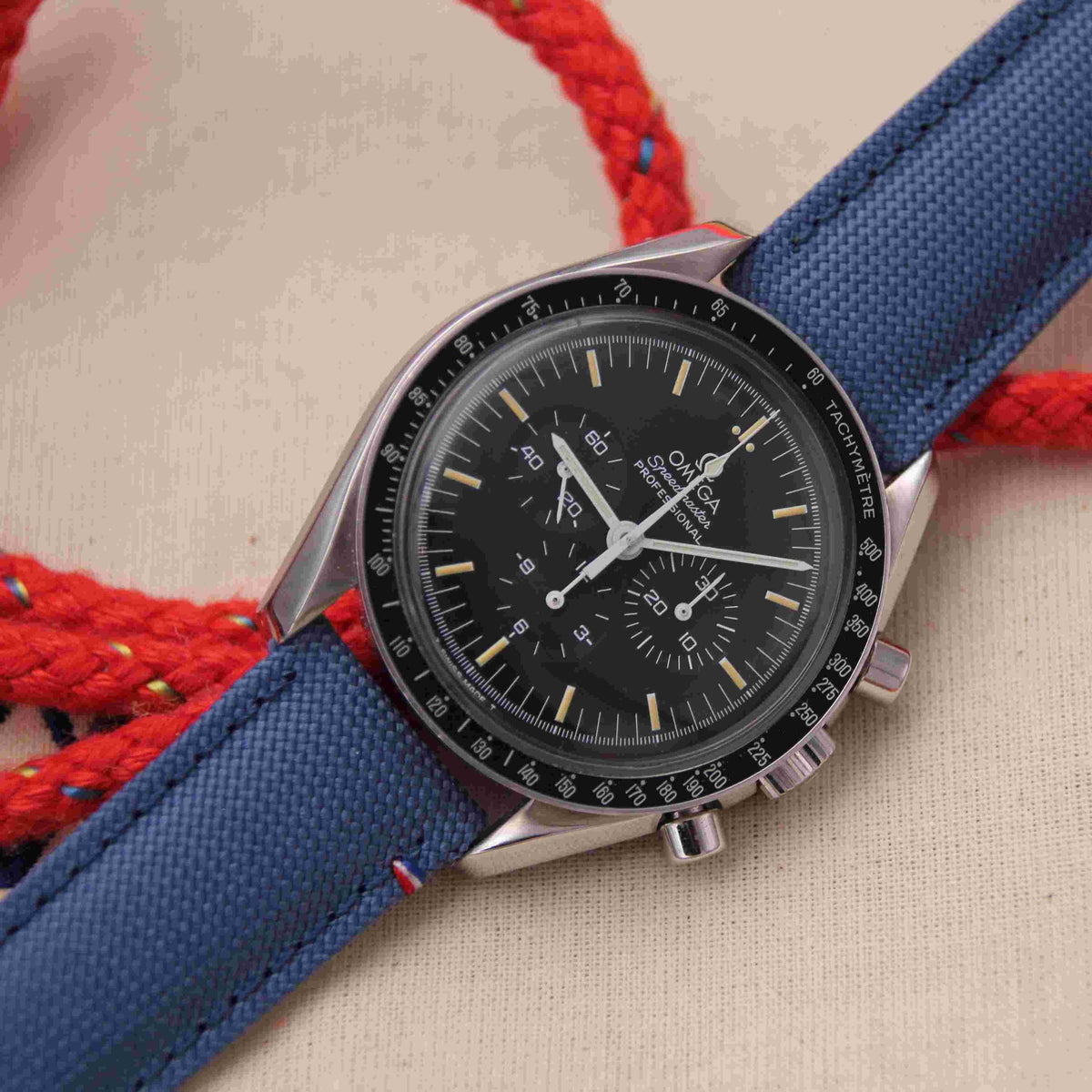  -    -  Bracelet de montre toile PORT LOUIS bleu breton -  Avel & Men
