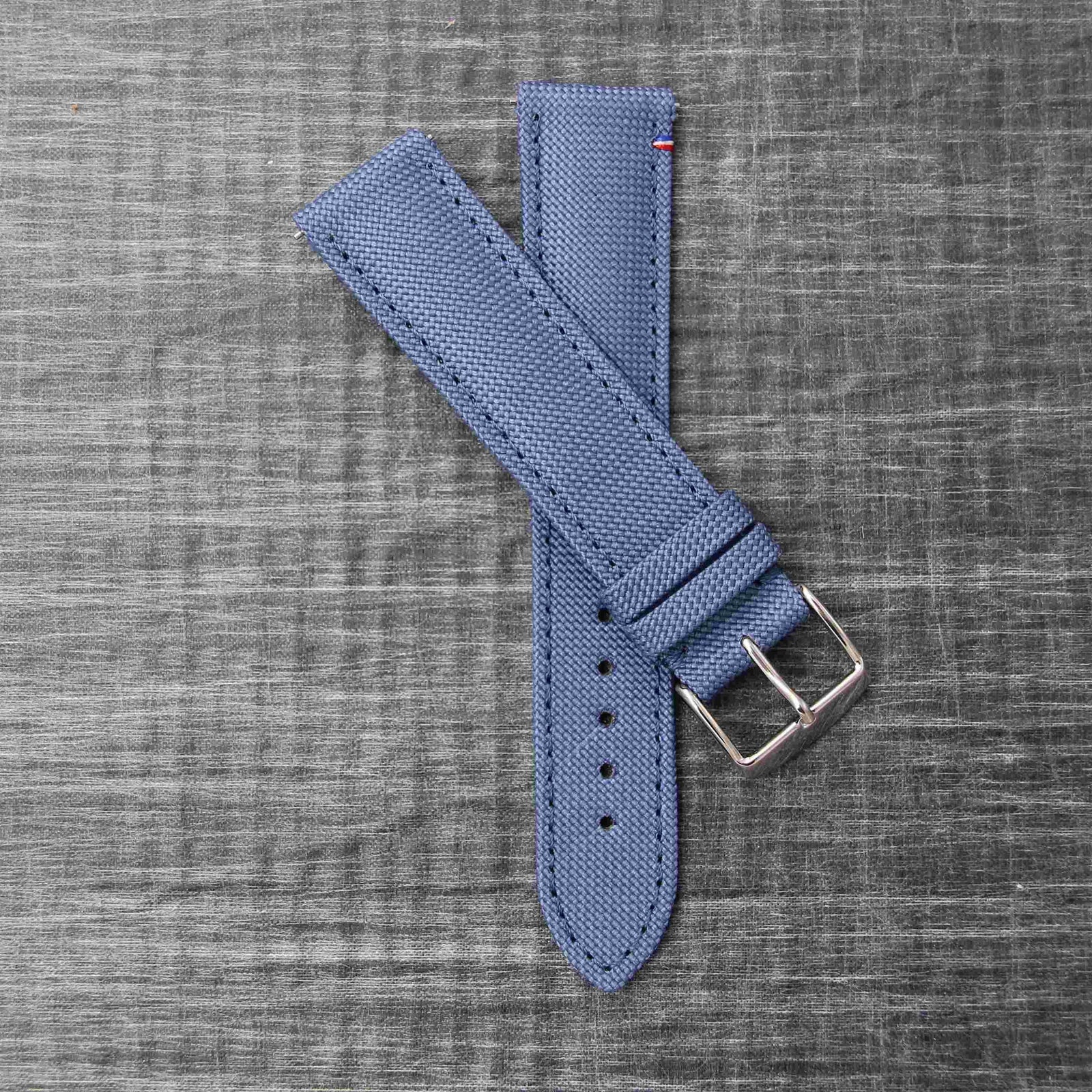  -    -  Bracelet de montre toile PORT LOUIS bleu breton -  Avel & Men