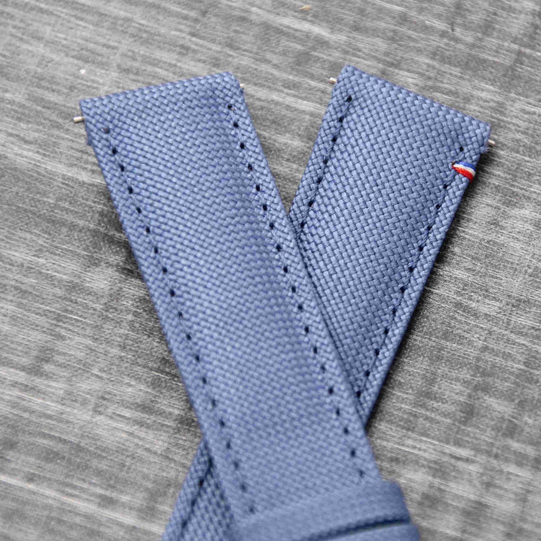 -    -  Bracelet de montre toile PORT LOUIS bleu breton -  Avel & Men