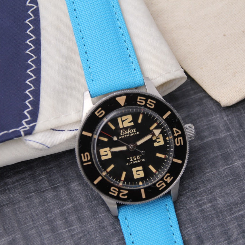 bracelet en toile de voile turquoise pour Eska