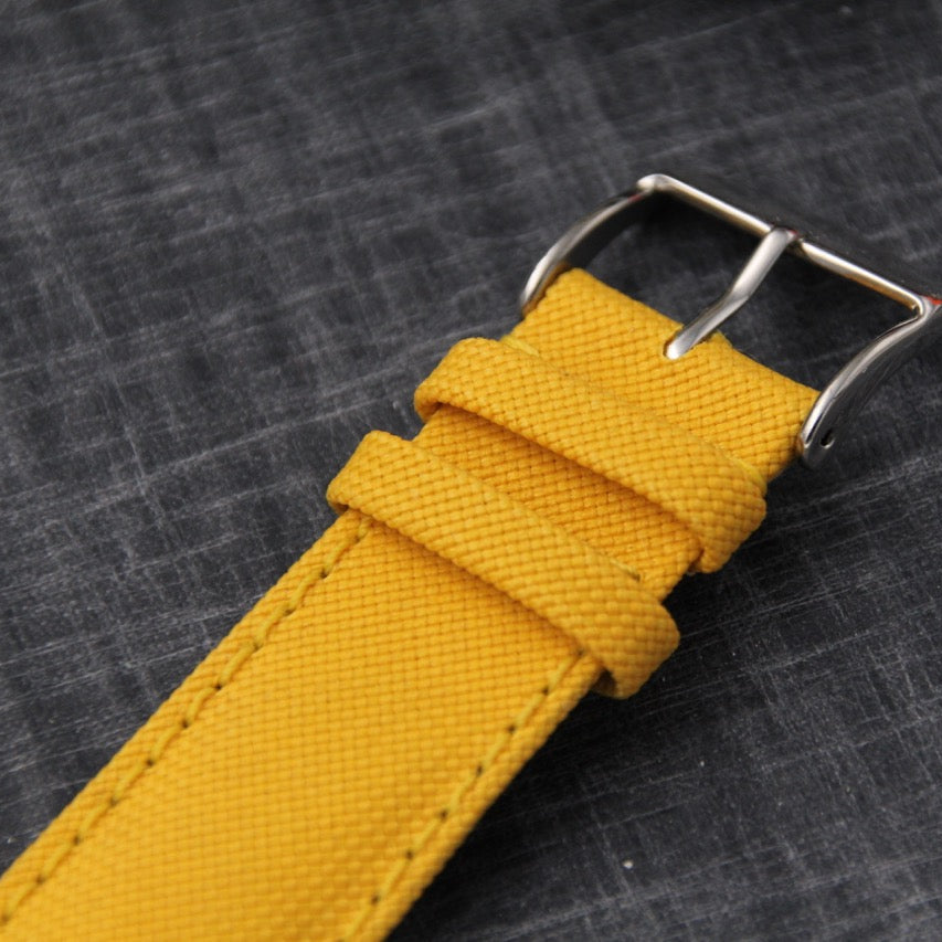 bracelet en toile de voile jaune fabriqué en france
