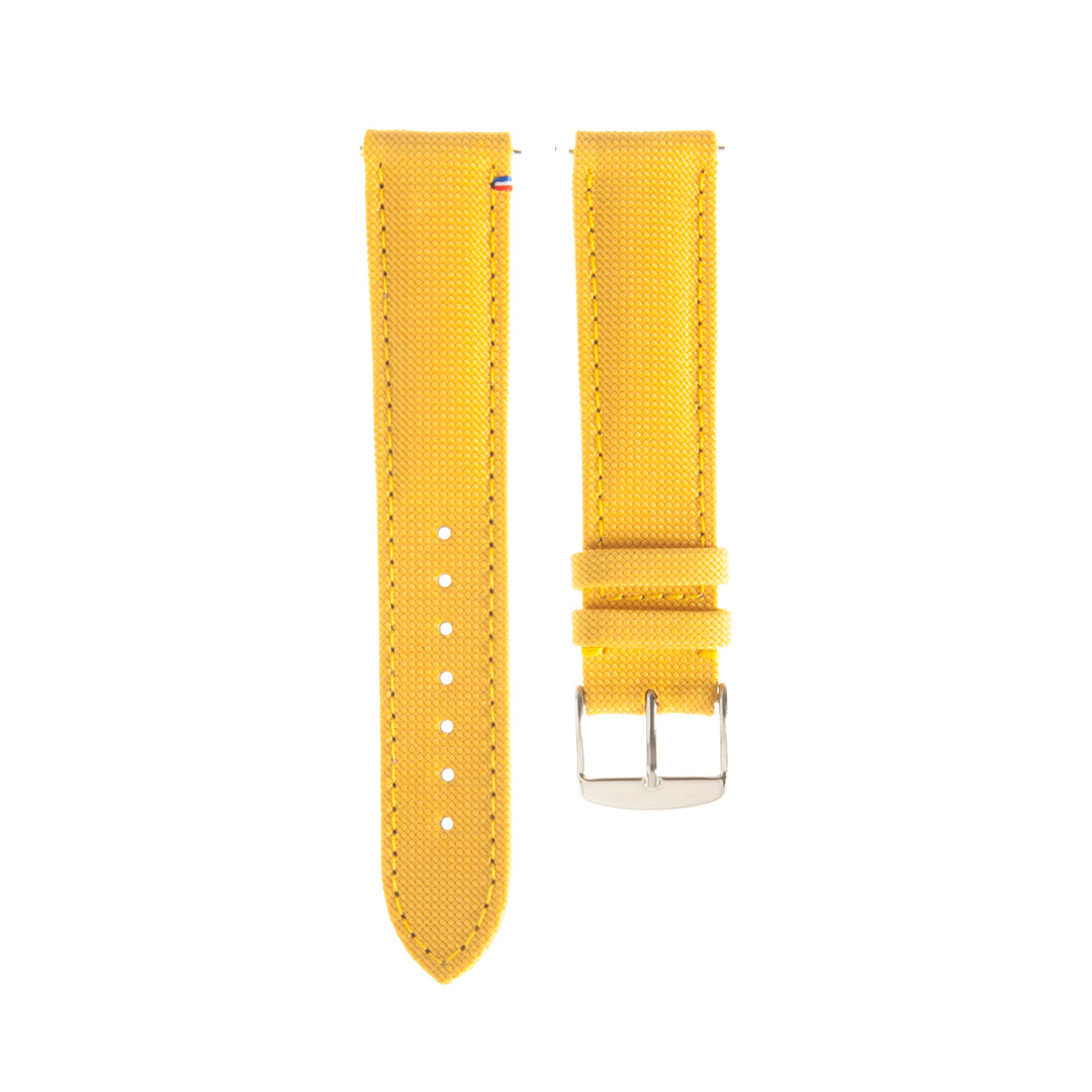 yellow canvas watch strap