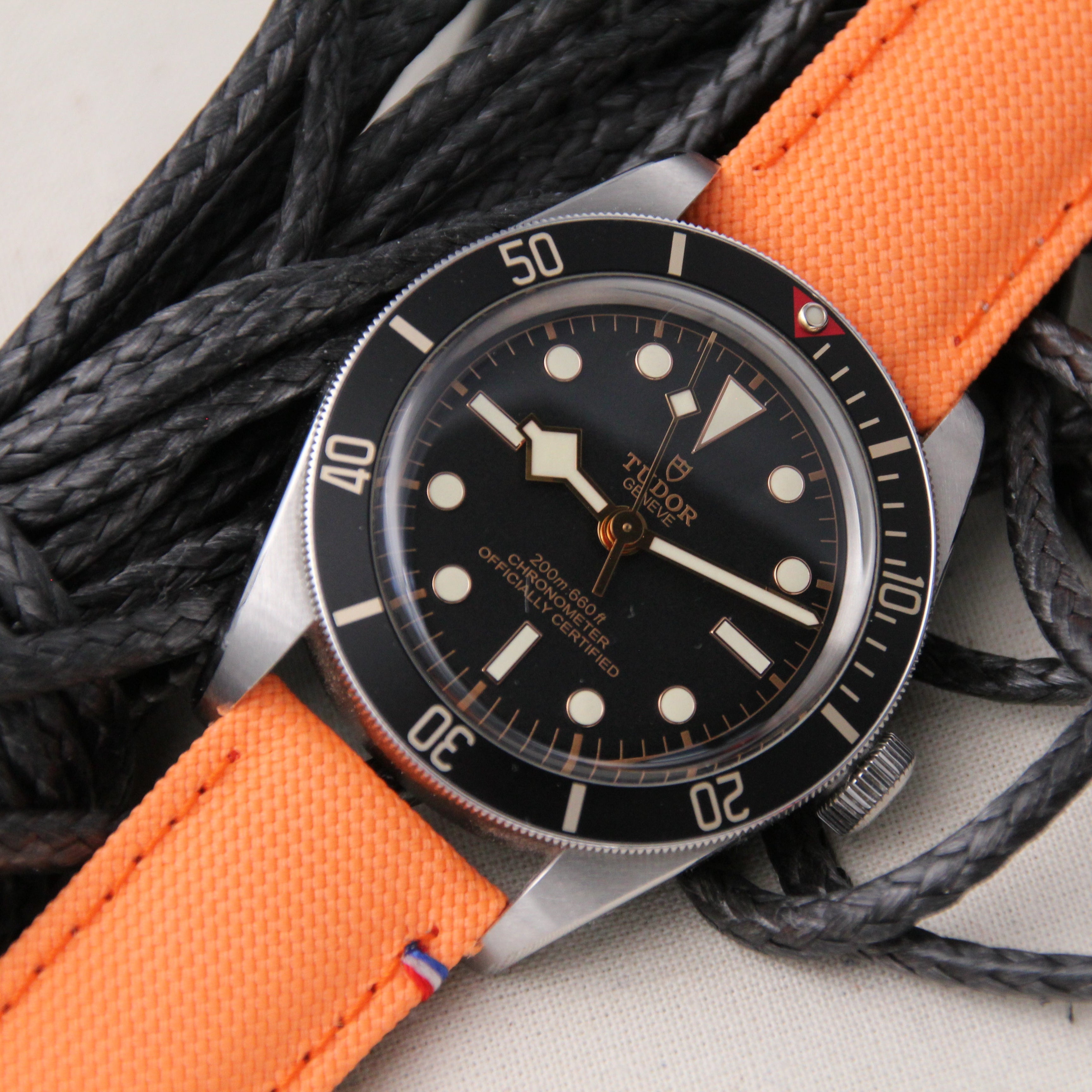 orange watch strap for Tudor BB58