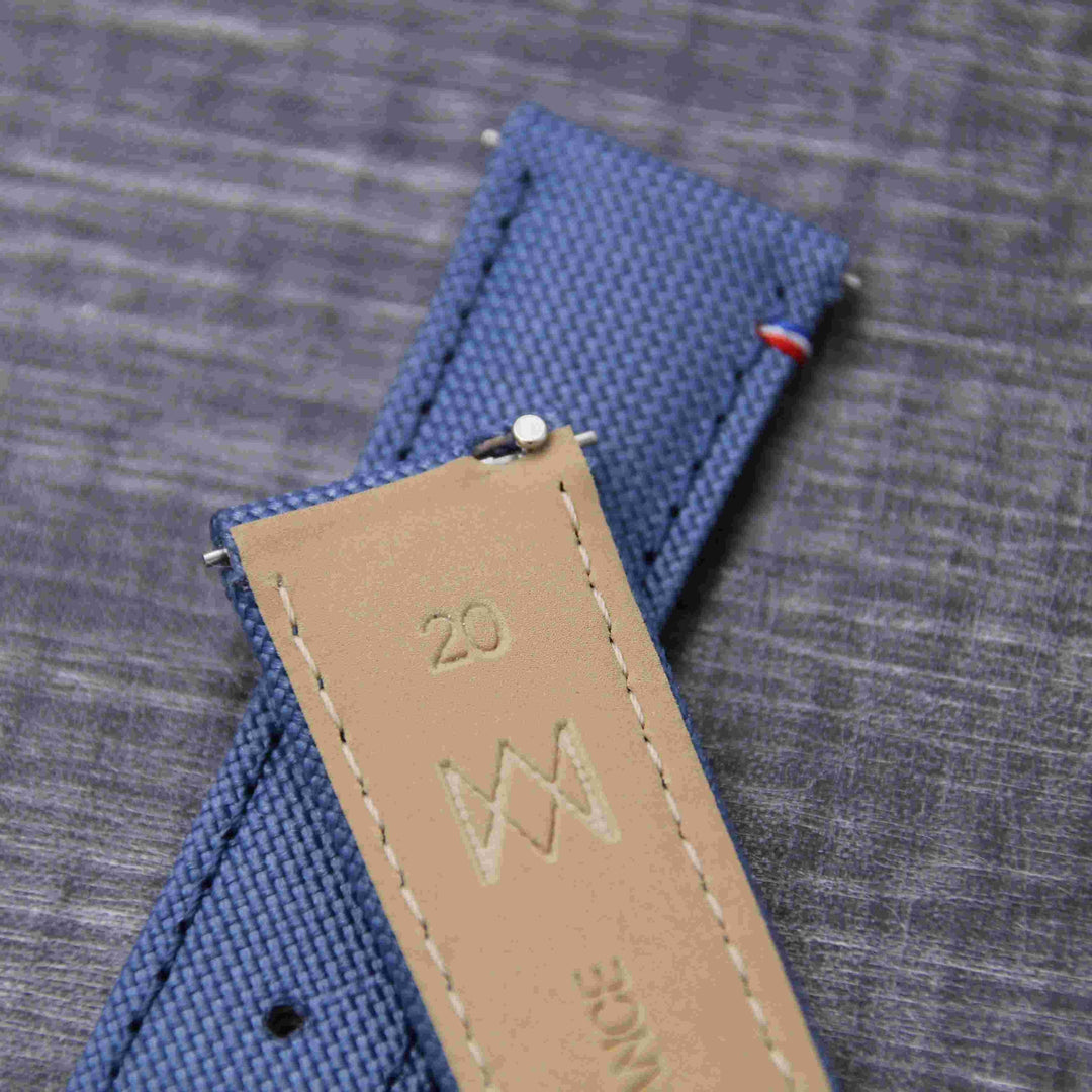  -    -  Bracelet de montre toile PORT LOUIS bleu breton -  Avel & Men