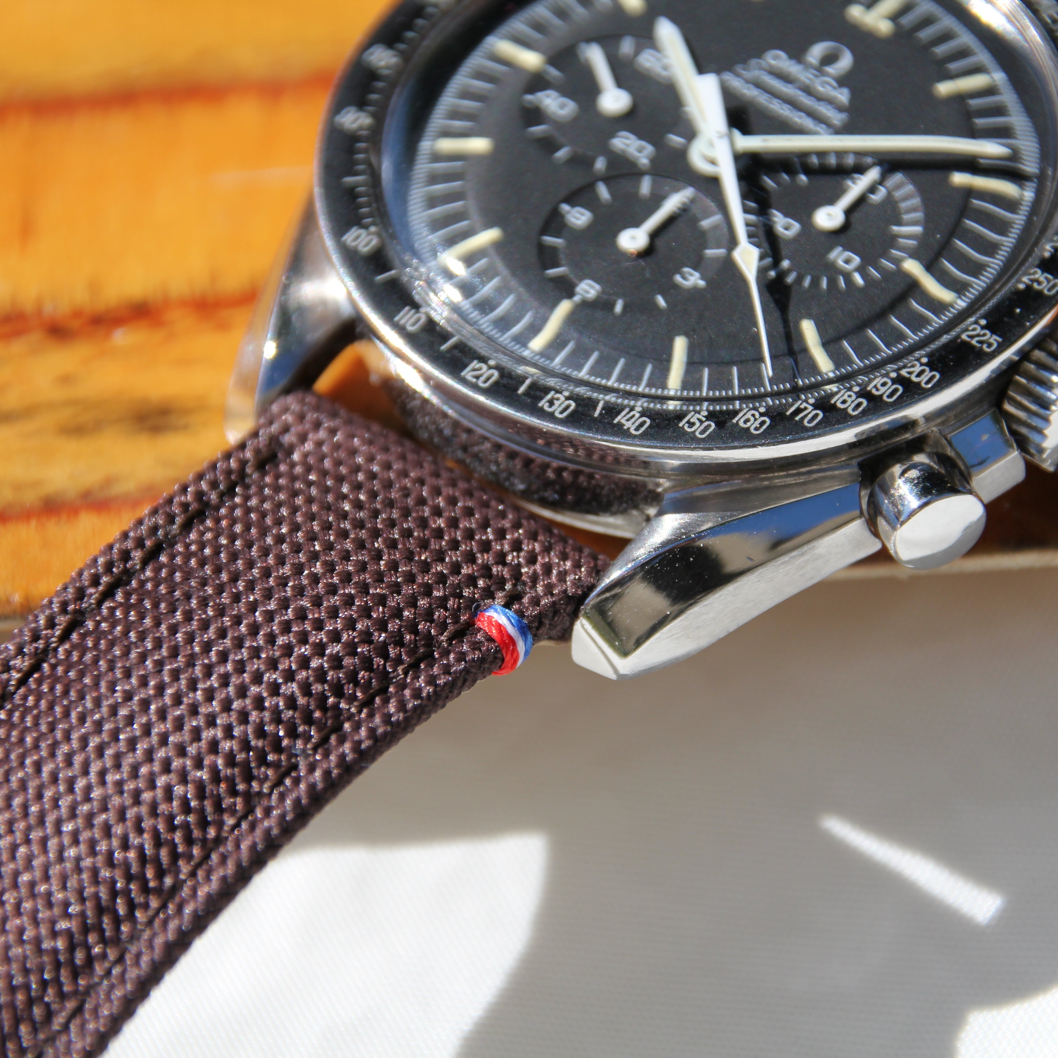 strap brown canvas for speedmaster