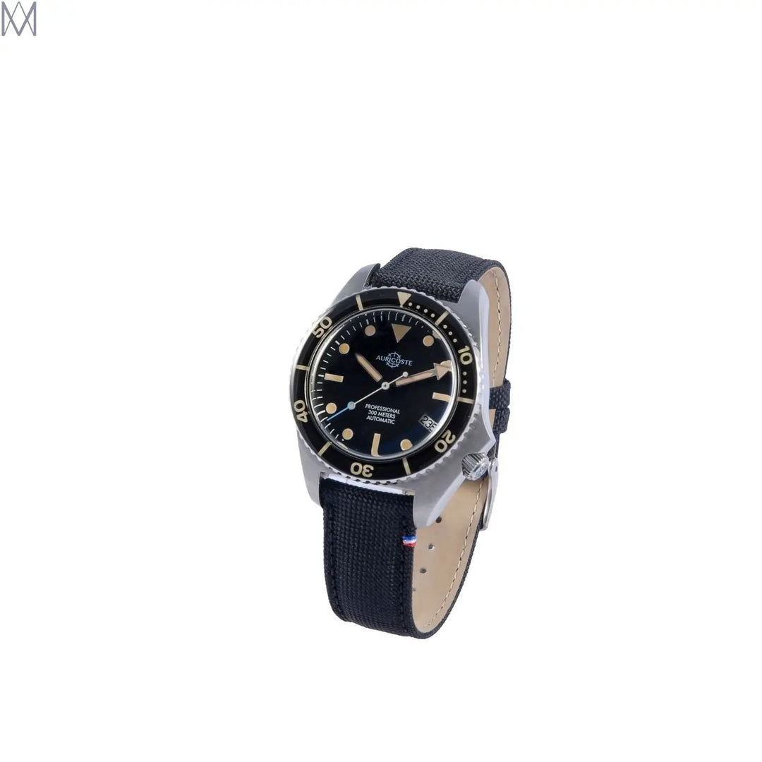  -    -  Bracelet de montre toile PORT LOUIS noir -  Avel & Men