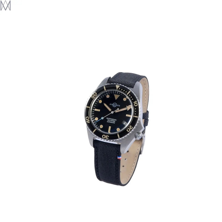  -    -  Bracelet de montre toile PORT LOUIS noir -  Avel & Men