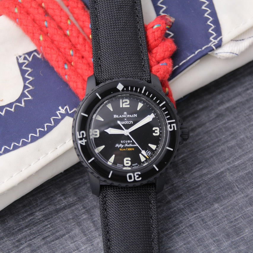 strap made with canvas for swatch