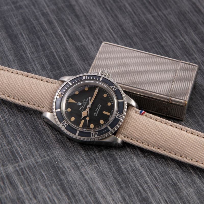 watch strap white canvas for Rolex 5513