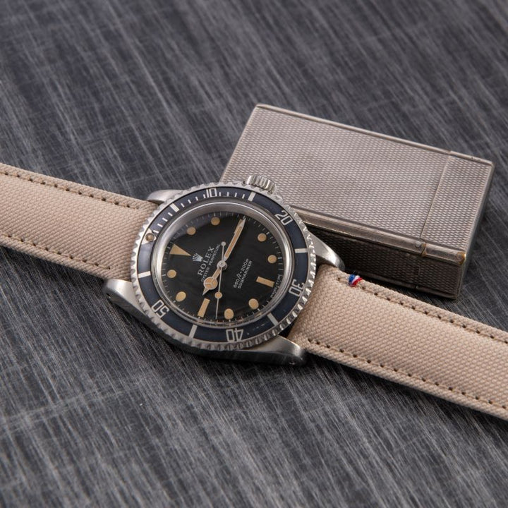 watch strap white canvas for Rolex 5513
