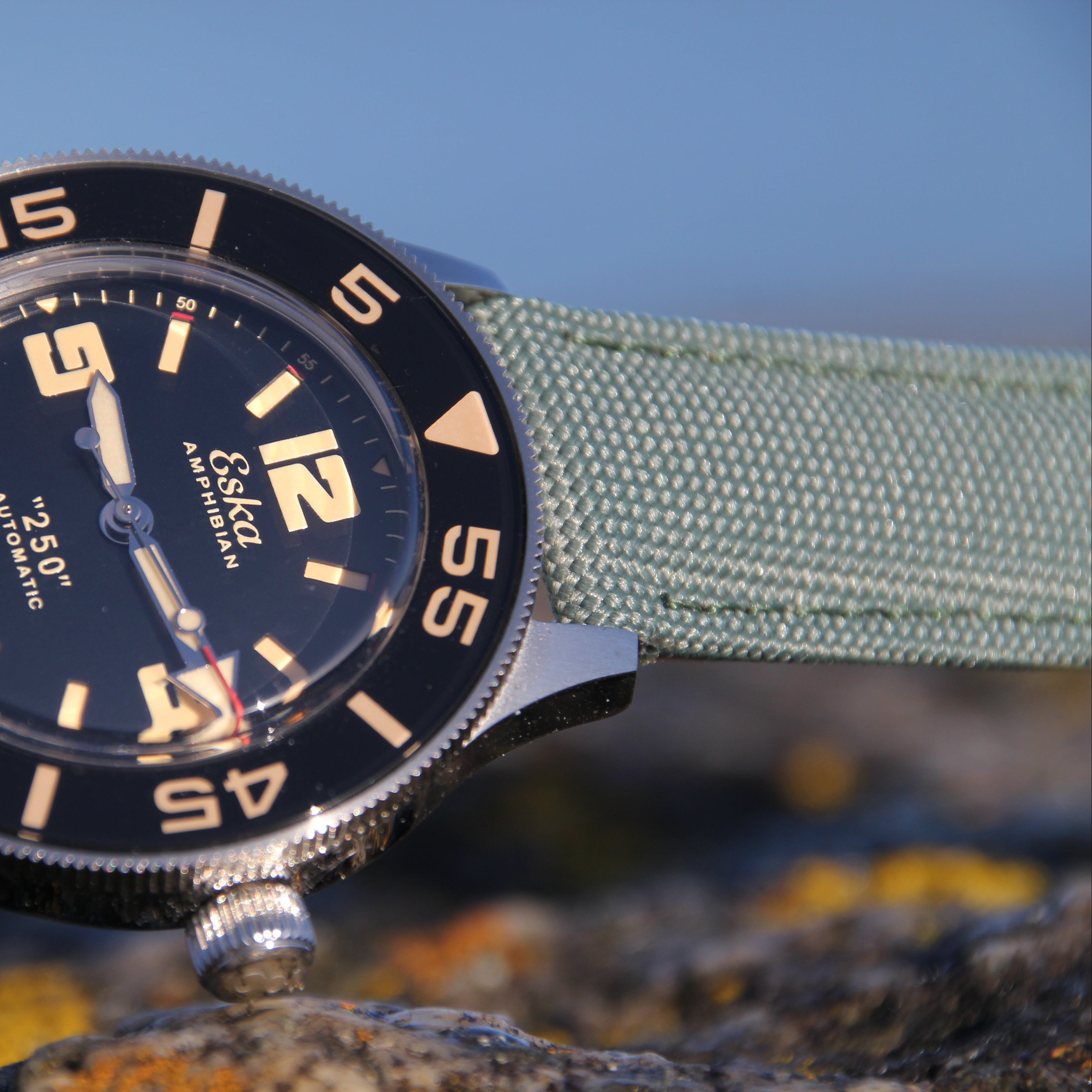 20mm sail cloth strap for dive watch