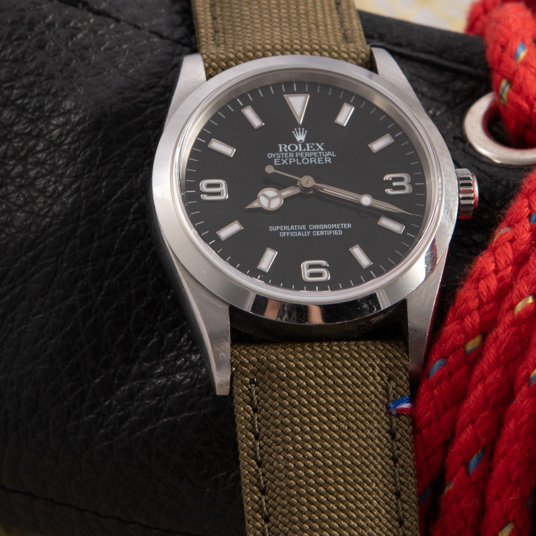 kaki strap for rolex explorer
