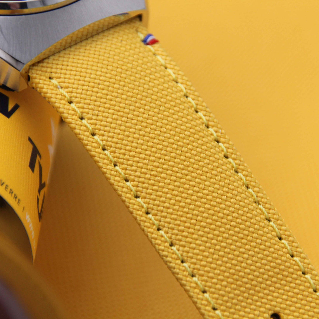 watch strap yellow top quality made in france