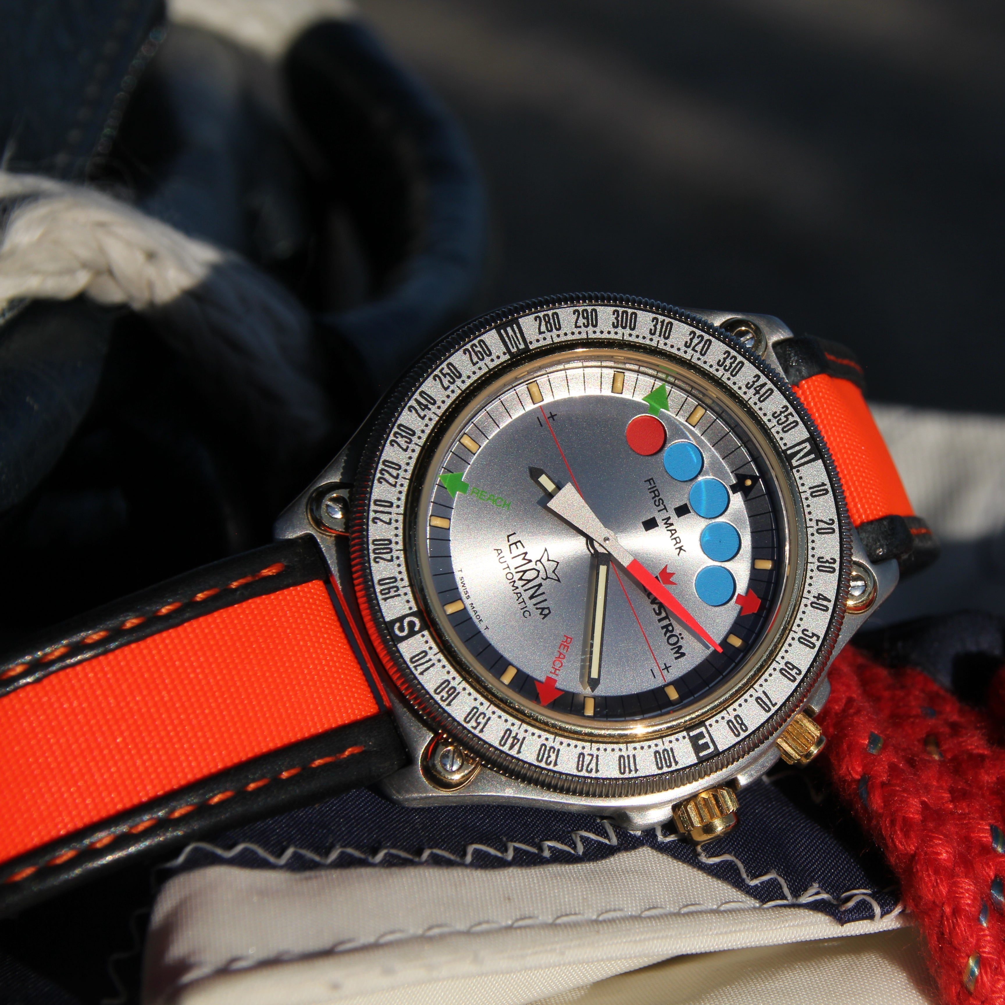 orange sailcloth strap