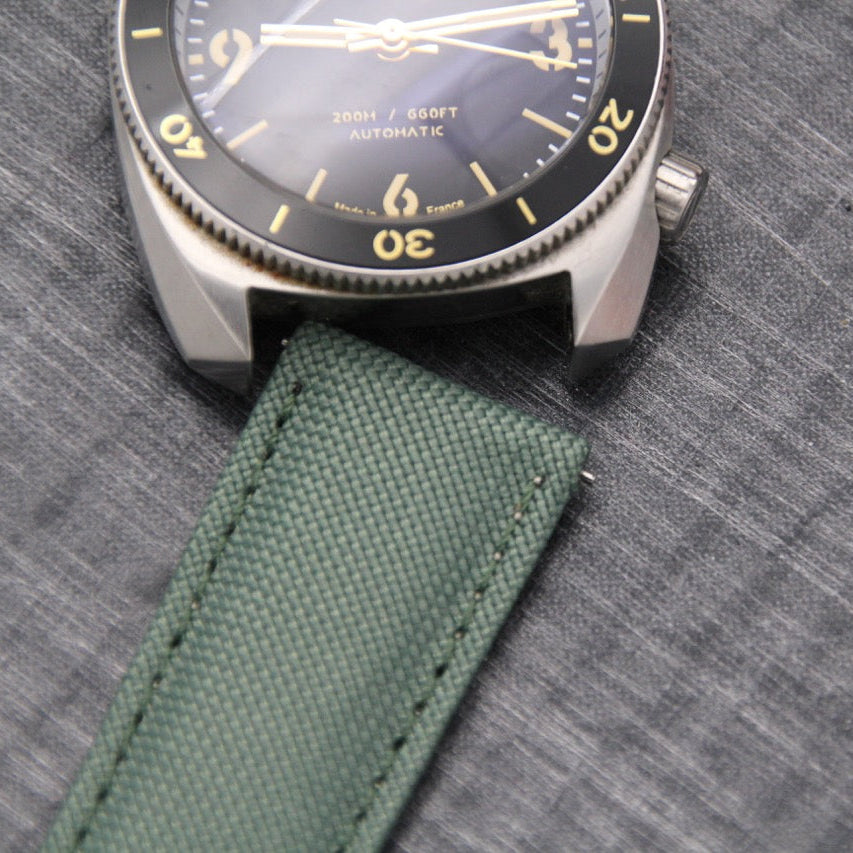 canvas watchstrap with quick release bars
