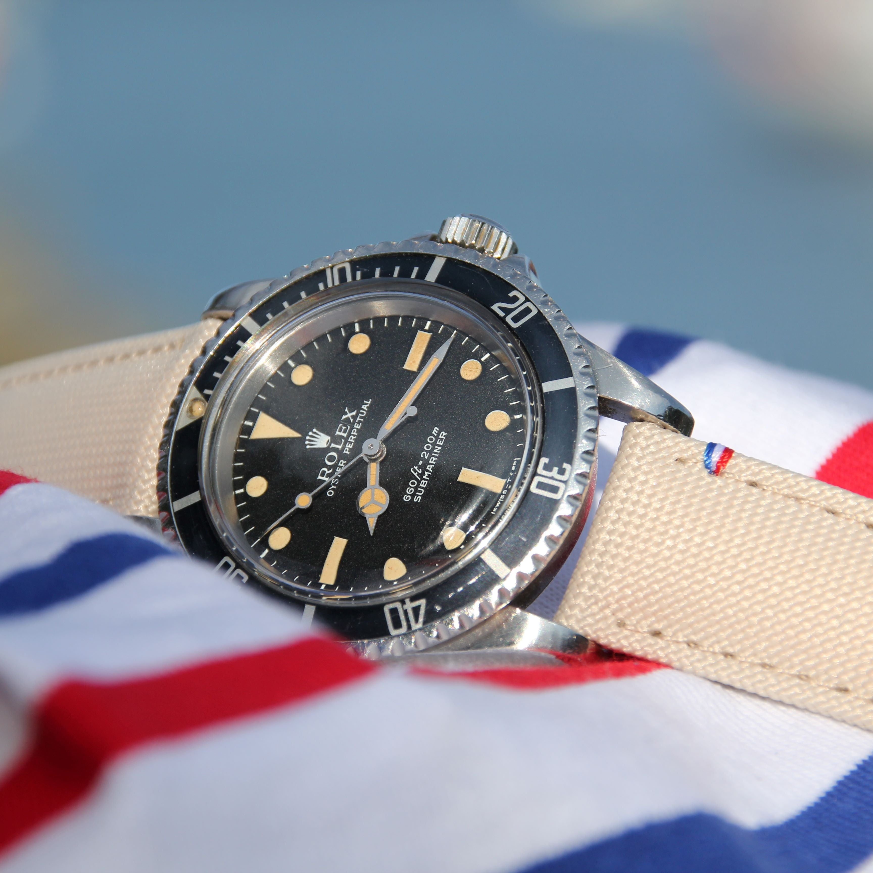 canvas strap beige for Submariner