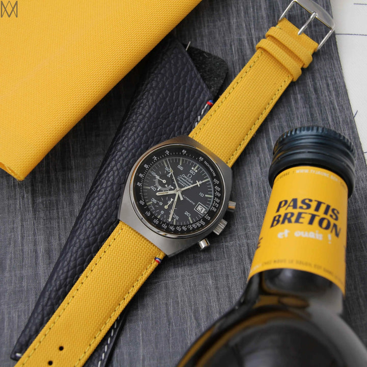 canvas strap yellow for Omega