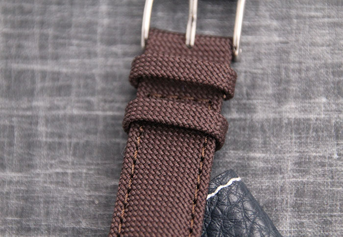 Brown Port-Louis and Larmor-Plage watch straps with brown loops